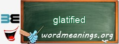 WordMeaning blackboard for glatified